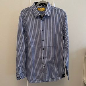 Men's Brio Milano Striped Long Sleeve Dress Shirt
